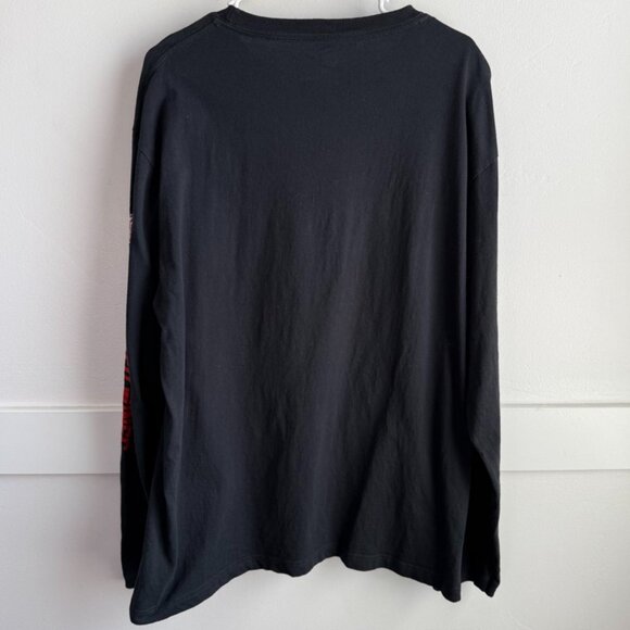 NHL Black Red Wings Hockey Long Sleeve Shirt - Picture 2 of 7